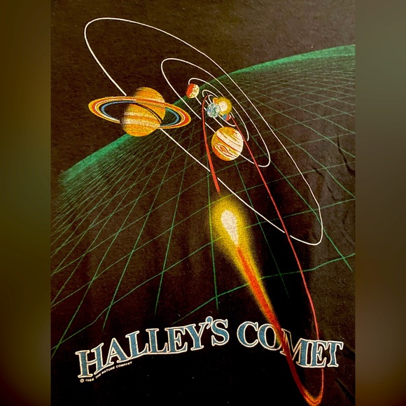 Vintage 1985 Halleyβs Comet T-Shirt / Unisex M / Extremely RARE ! / πβοΈπ - Picture 3 of 8